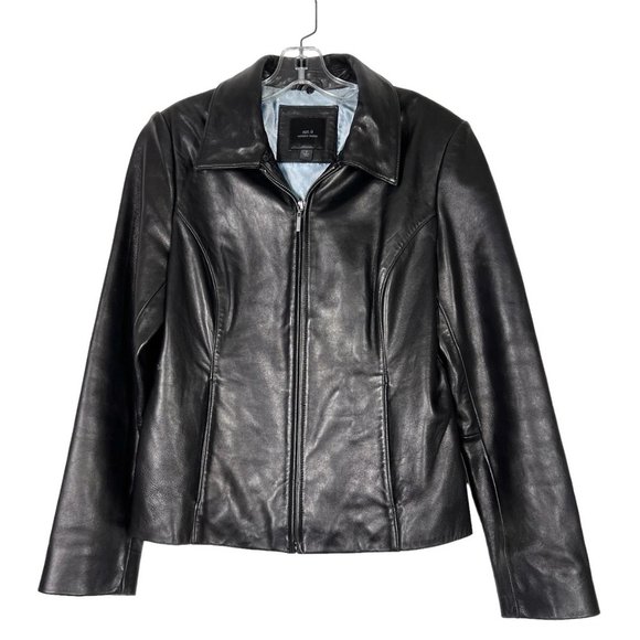 Apt. 9 Jackets & Blazers - Lambskin Black Leather Jacket Small